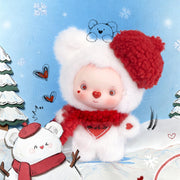 MOCO Bear Love U So plush in snowy front close-up view