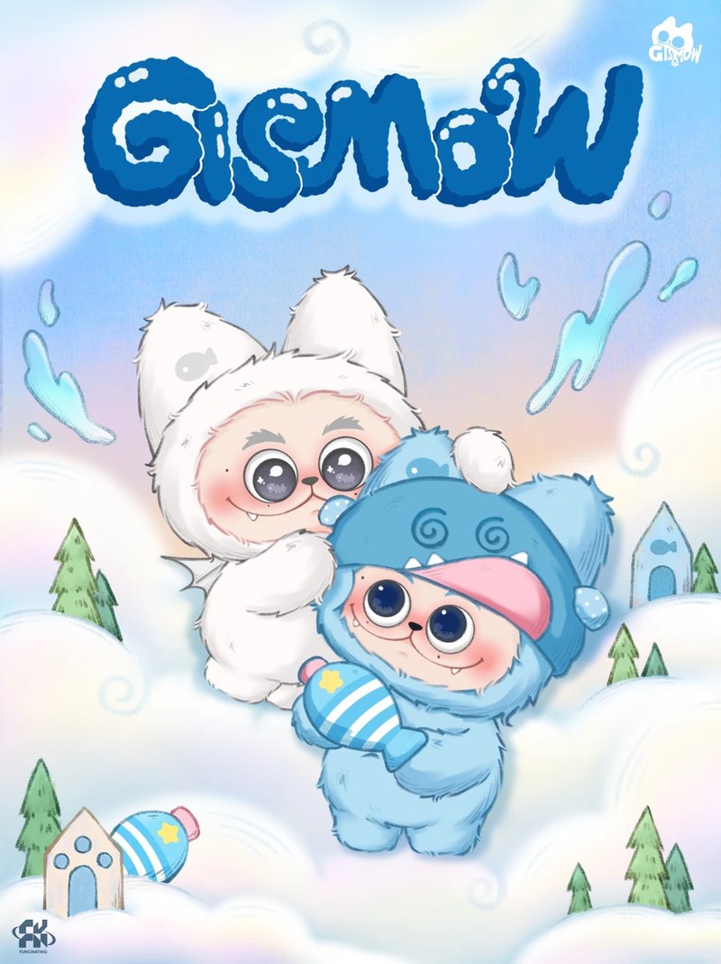 GISMOW key art showing two hooded plush characters in a snow scene