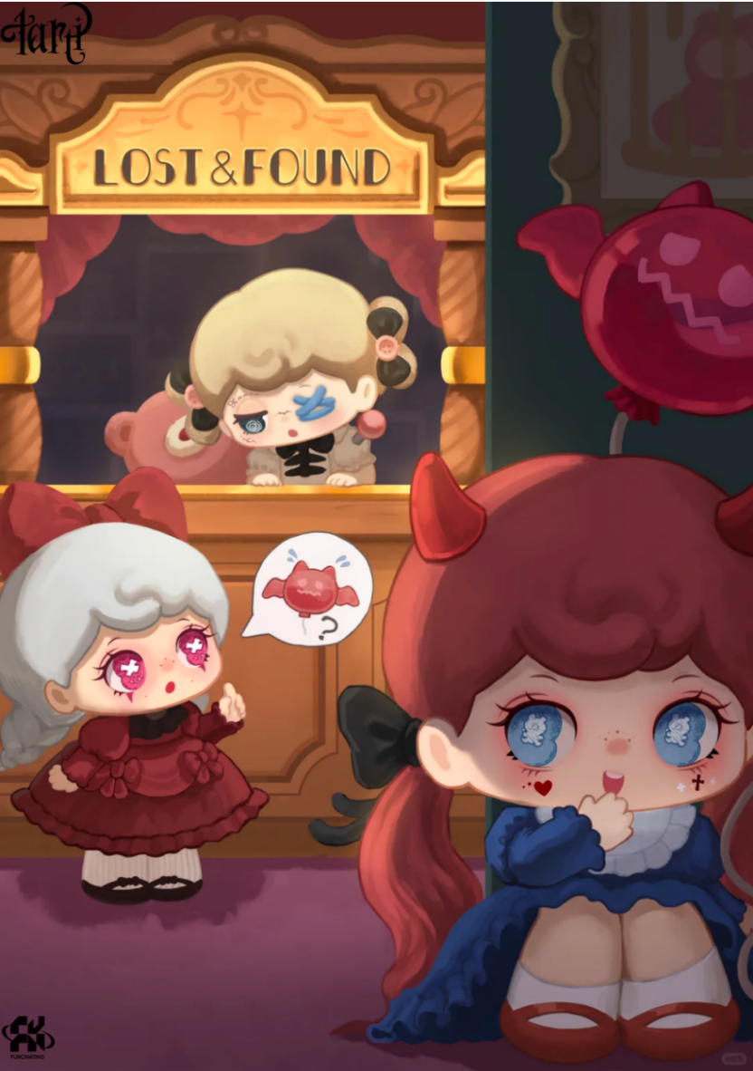 TARTI characters at the Lost and Found counter